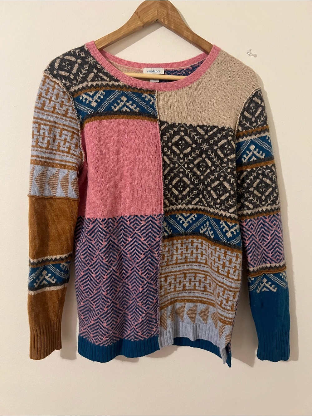 Sundance Mixed-Pattern Patchwork Sweater - Picture 2 of 4